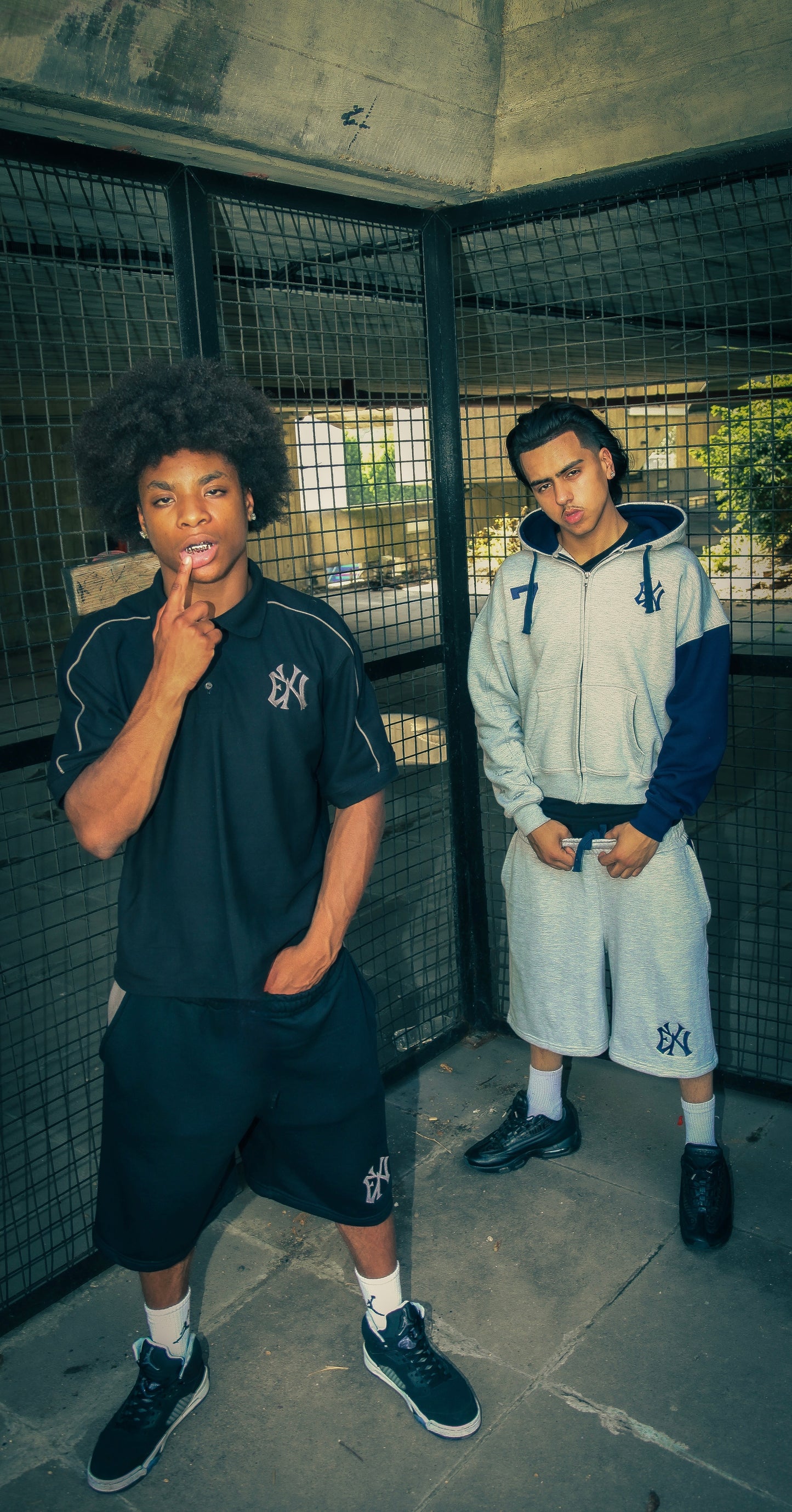 GREY ENW JOGGER SHORTS
